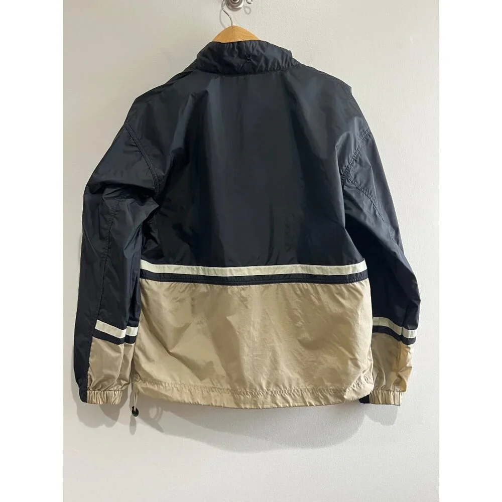 VTG Gear For Sports Bristol Motor Speedway 1/4 Zip Windbreaker Mens S Black Tan